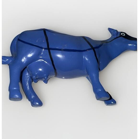 K's Collection Blue & Black Hand Painted Decorative Cow Collectible Figurine - Picture 5 of 7